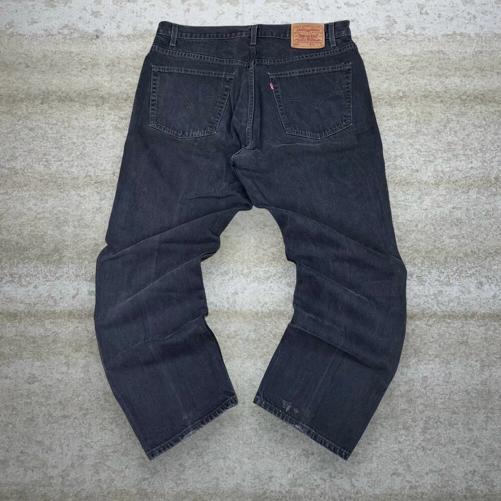 Vintage 90s Levis Jeans 505 40x30 Regular Straight Fit Smoke Black 100% Cotton